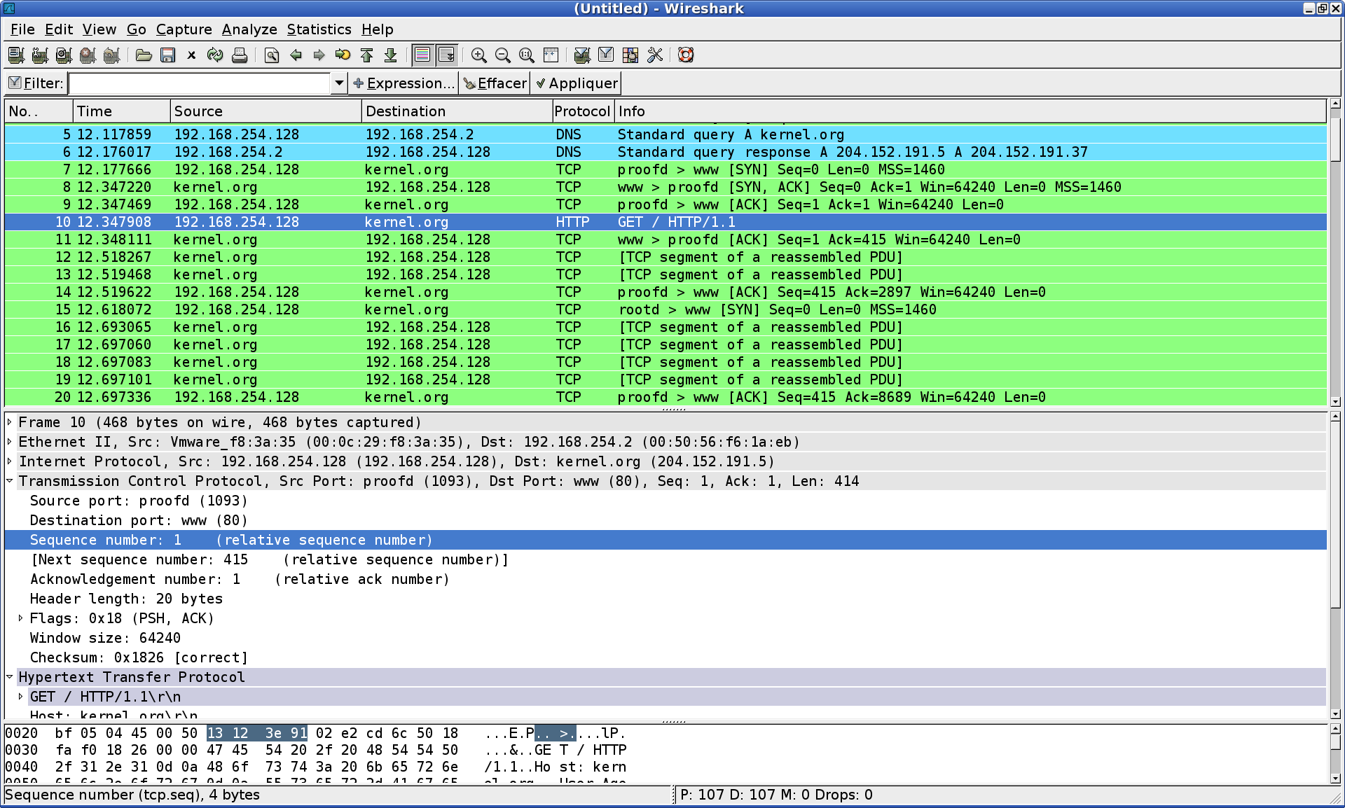 Analyse du traffic Réseau avec Wireshark
