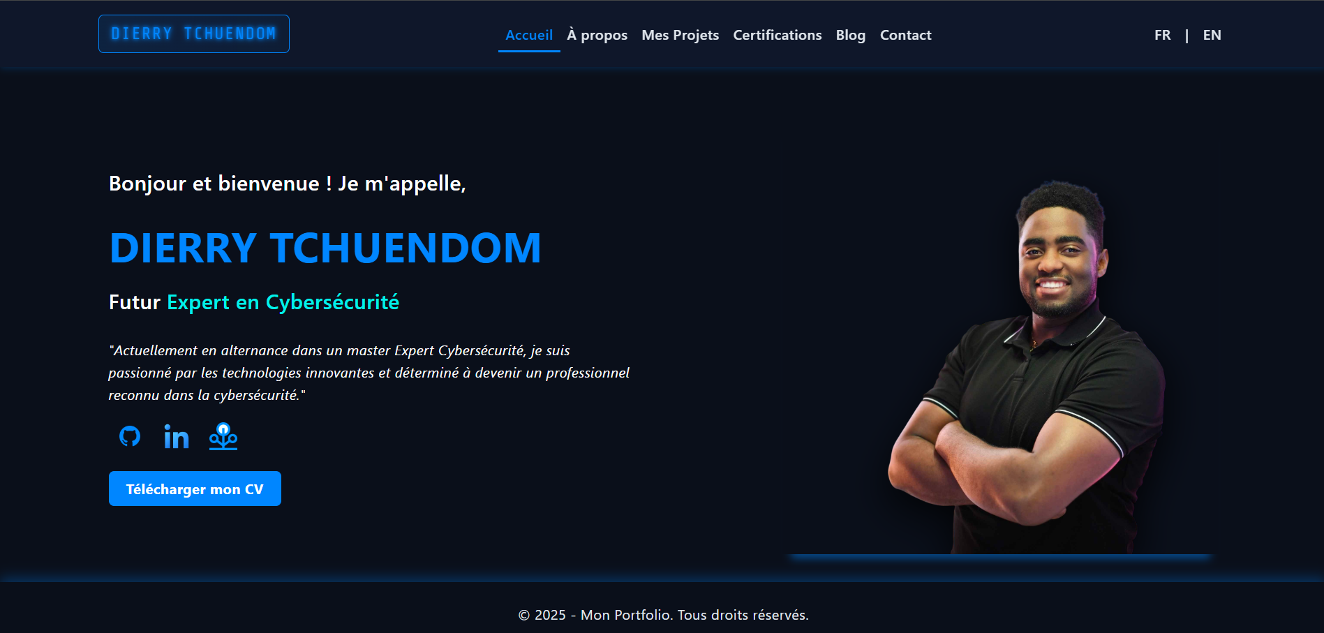 Mon Nouveau Portfolio : Un Projet Full-Stack Développé sur Mesure et sécurisé
